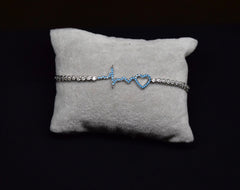 Blue Heartbeat Bracelet