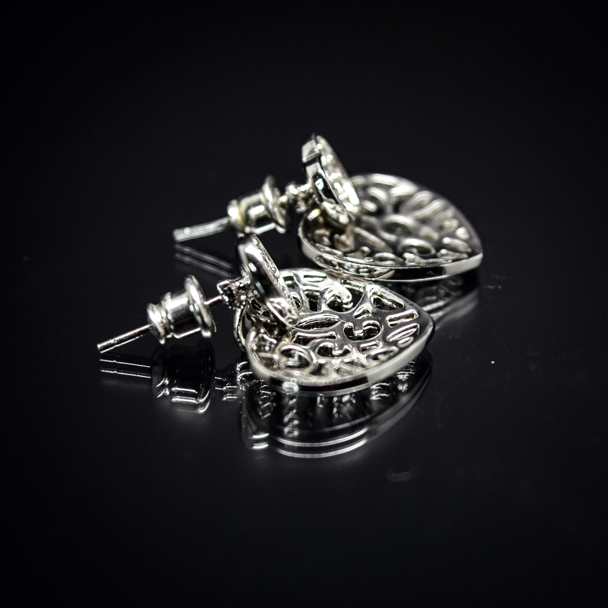 Patterned Heart Earrings