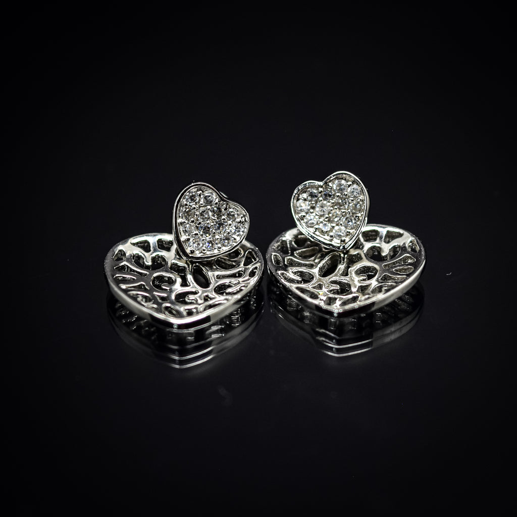 Patterned Heart Earrings