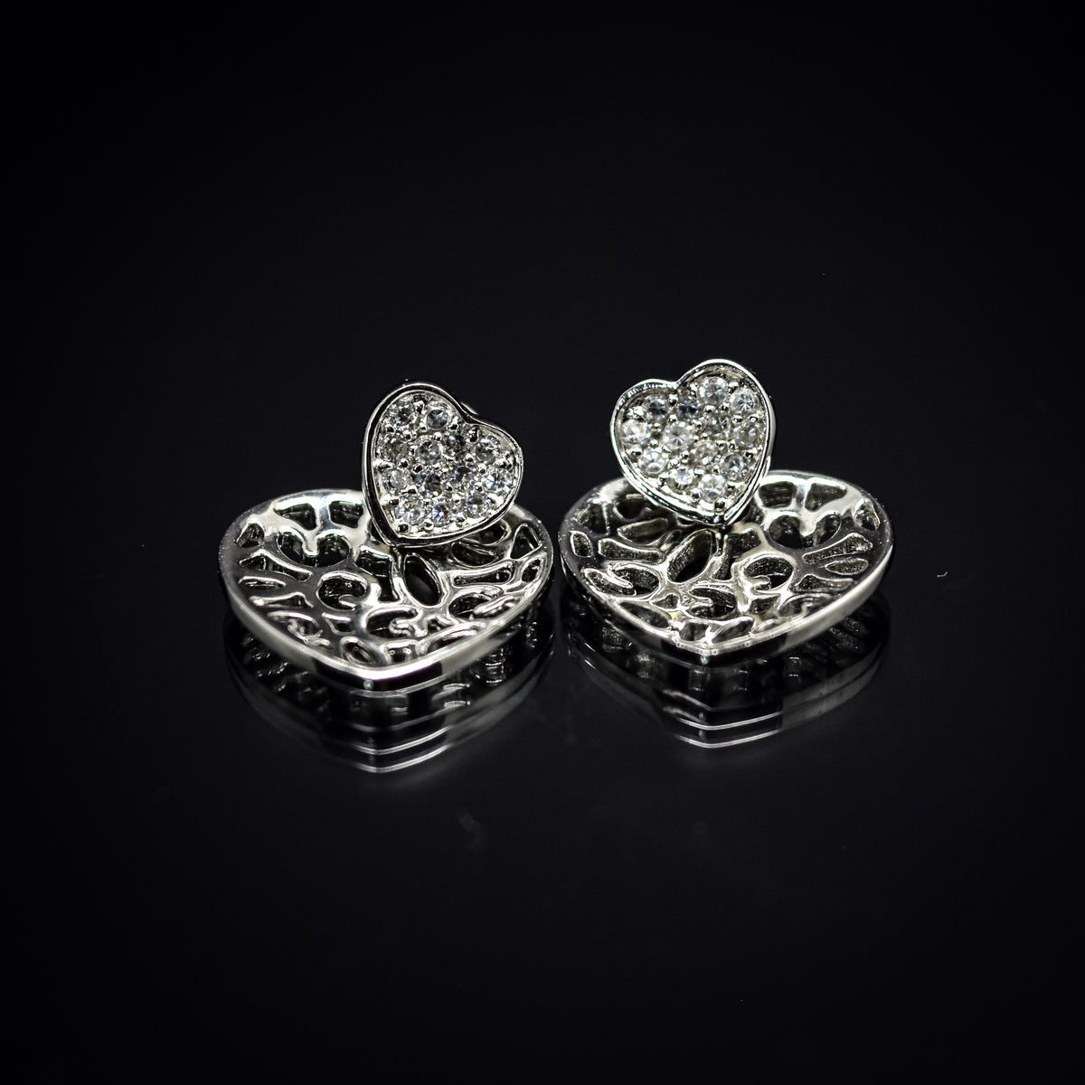 Patterned Heart Earrings