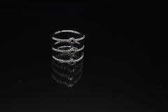 Three Dot Silver Ring