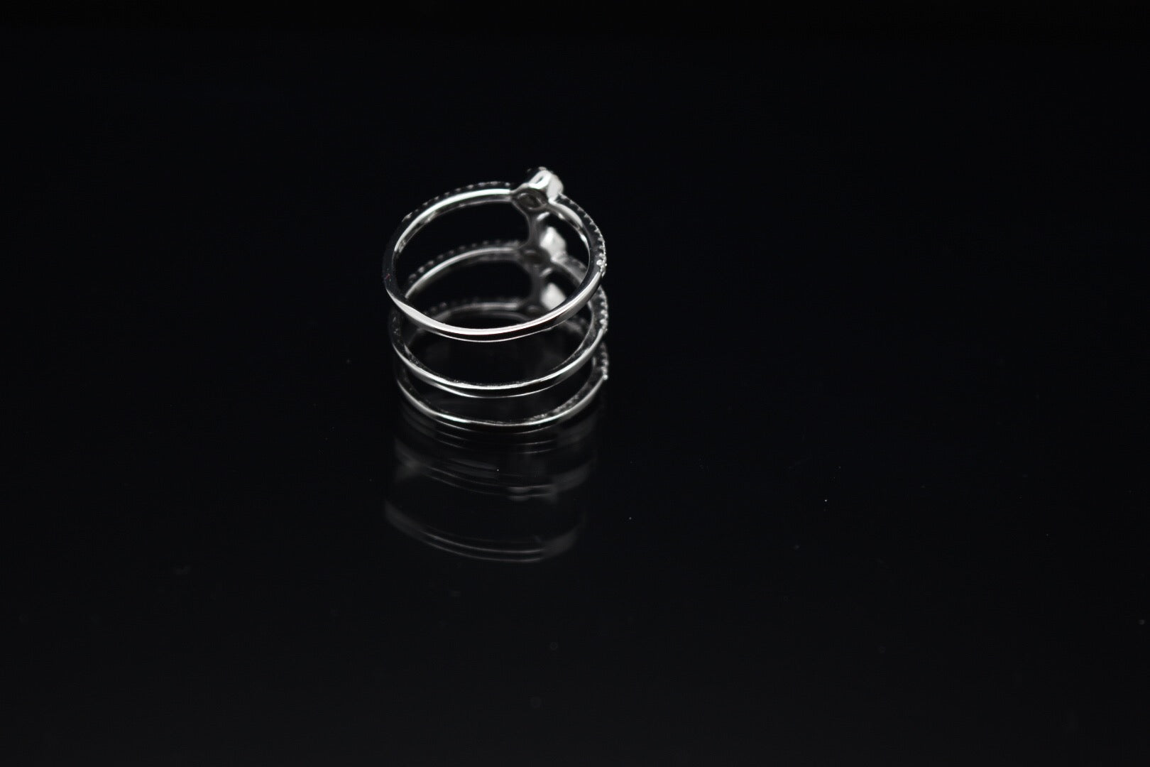 Three Dot Silver Ring
