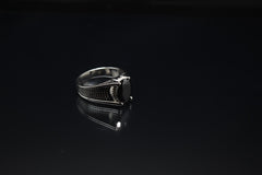 Dotted Black Stone Ring For Men