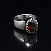 zircon silver ring for men 