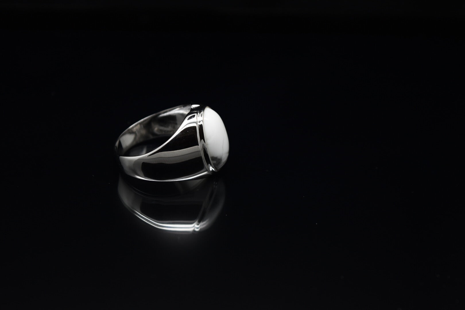 White Marble Stone Ring