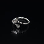 Butterfly - Size Adjustable Silver Ring