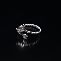 Butterfly - Sze Adjustable Silver Ring