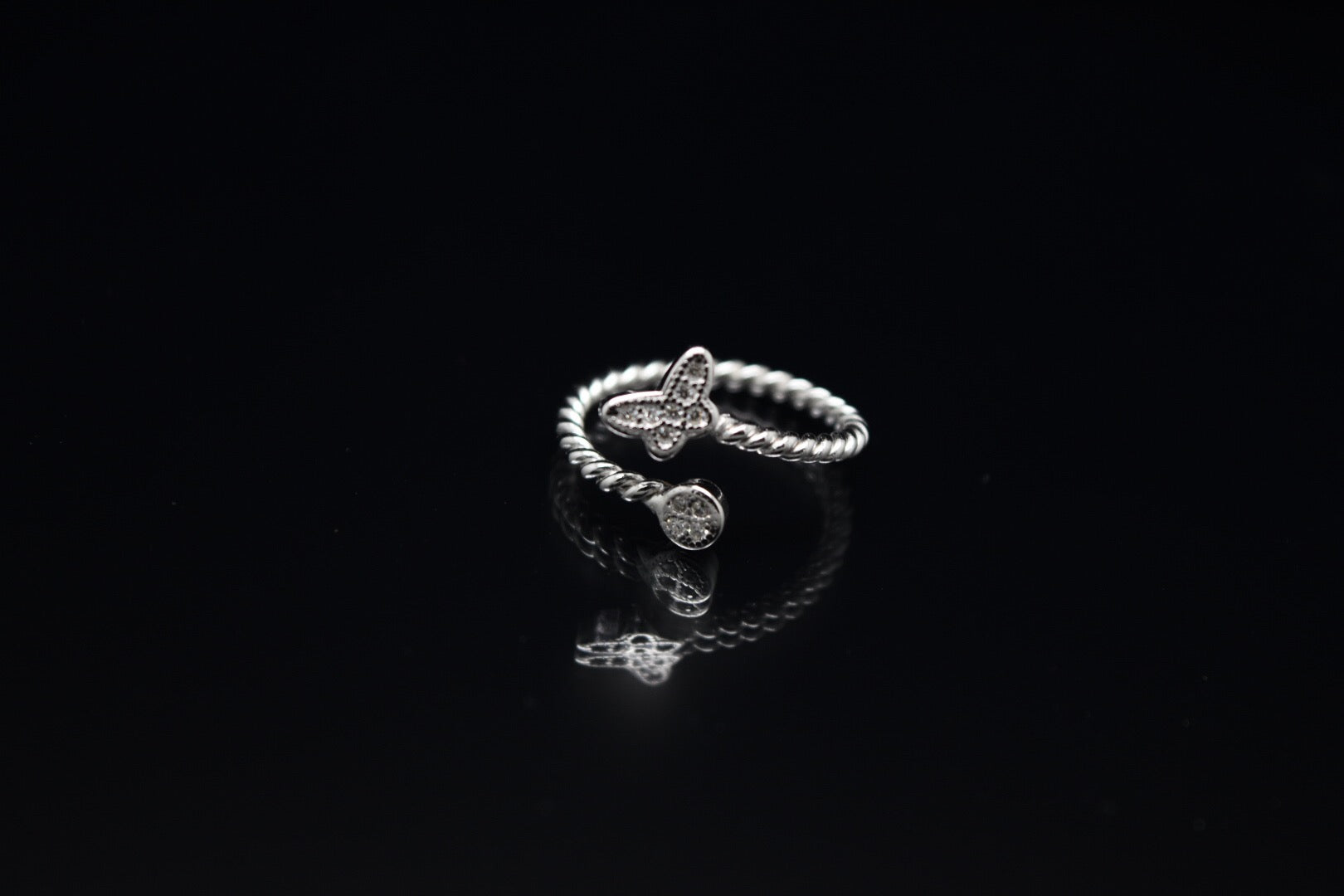 Butterfly - Sze Adjustable Silver Ring