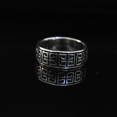 Greek Pattern Band Ring