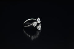 Bow Shape Size Adjustable Ring