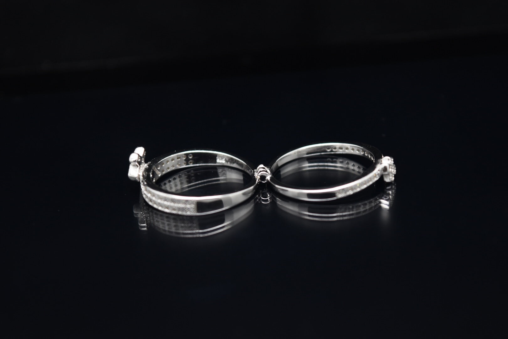 Triple Connected Silver Rings