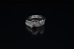 Triple Connected Silver Rings