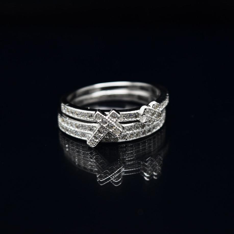 Triple Connected Silver Rings