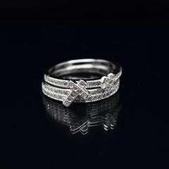 Triple Connected Silver Rings