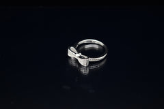 Bow Motif Silver Ring
