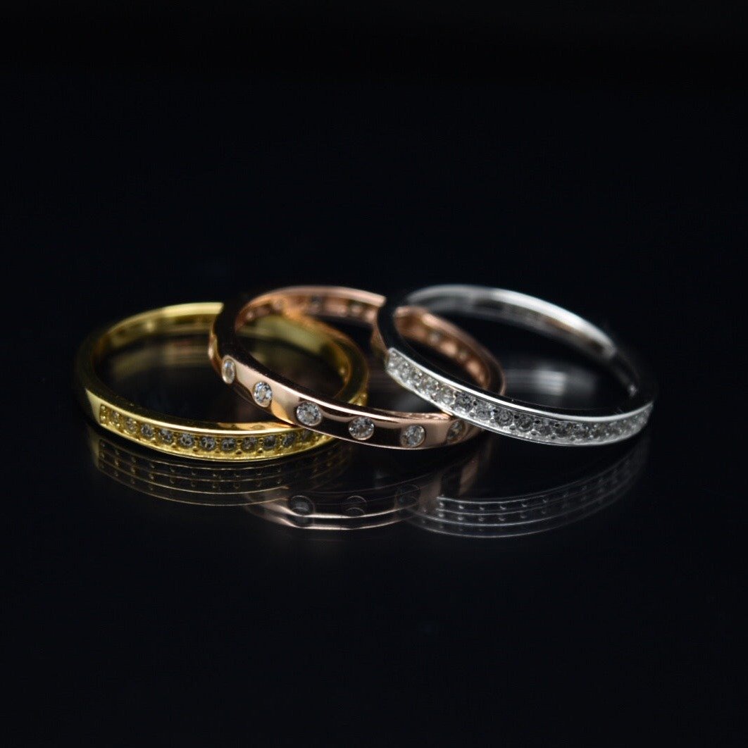 Tri-Color Half Stone