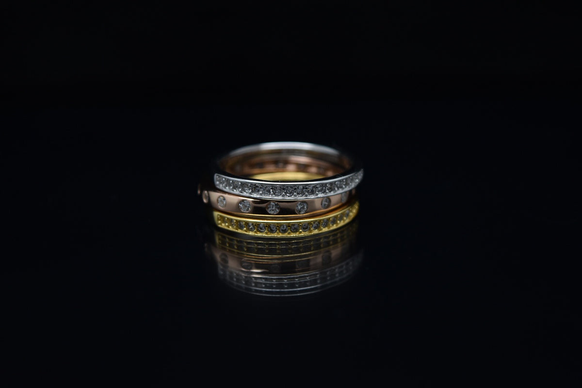 Tri-Color Half Stone
