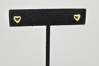 Gold Heart Stud Earrings
