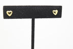 Gold Heart Stud Earrings