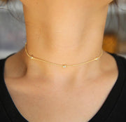 Choker with Zircon Stones - Available in 3 Colours