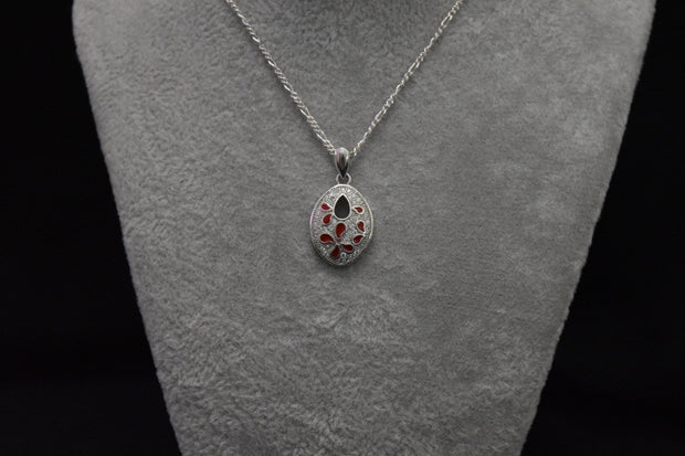 Red Drop Pendant Necklace  with chain