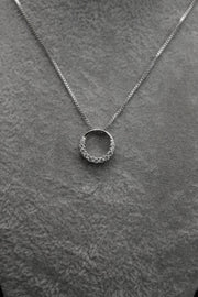 Circle Pendant Necklace with Zircon