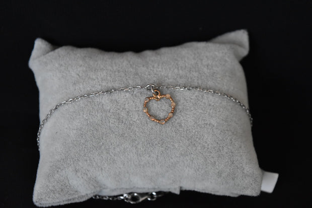 Golden Heart Dotted Anklet