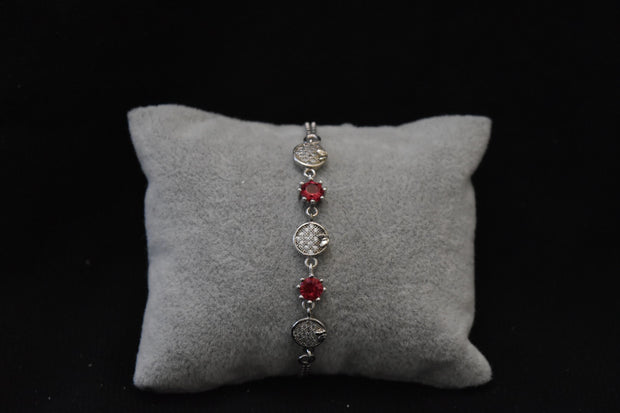 Red Stone Circle Bracelet