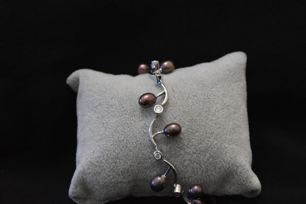 Brown Pearl Branch Bracelet