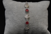 Red Stone Circle Bracelet