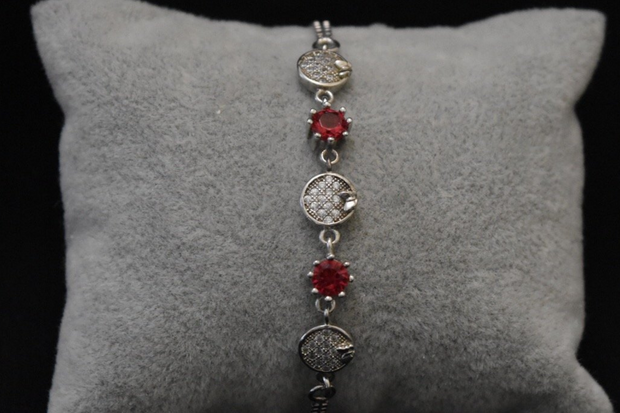 Red Stone Circle Bracelet