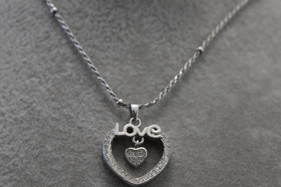 Love Pendant Necklace with chain