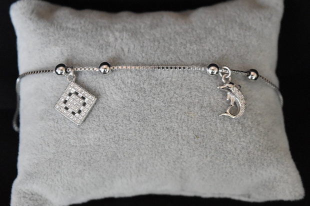 Funky Dolphin Charm Anklet