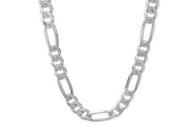 Sterling 925 Silver Figaro Chain - 21 Inches, 9.5mm