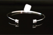 Open and Adjustable Square Design Bangle