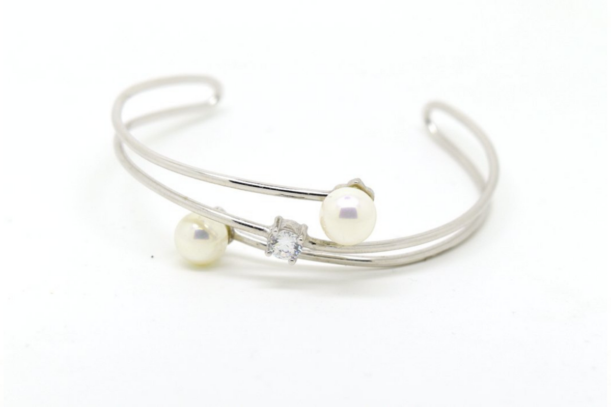 Pearl Open and Adjustable Bangle