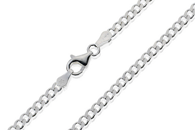 Sterling 925 Silver Cuban Link Chain - 24 inches, 5 mm