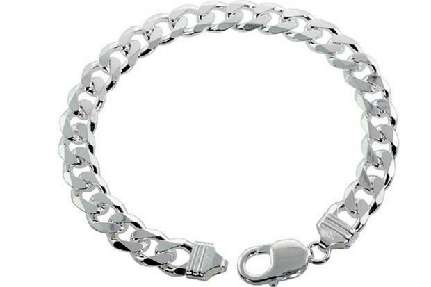 Cuban Link Sterling 925 Silver Bracelet for Men