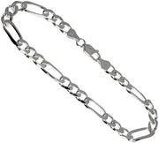 Figaro Sterling 925 Silver Bracelet for Men