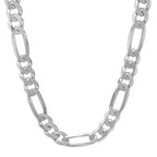 Sterling 925 Silver Figaro Chain for Men – 23 Inches, 9.5mm | Silver Chain for Men