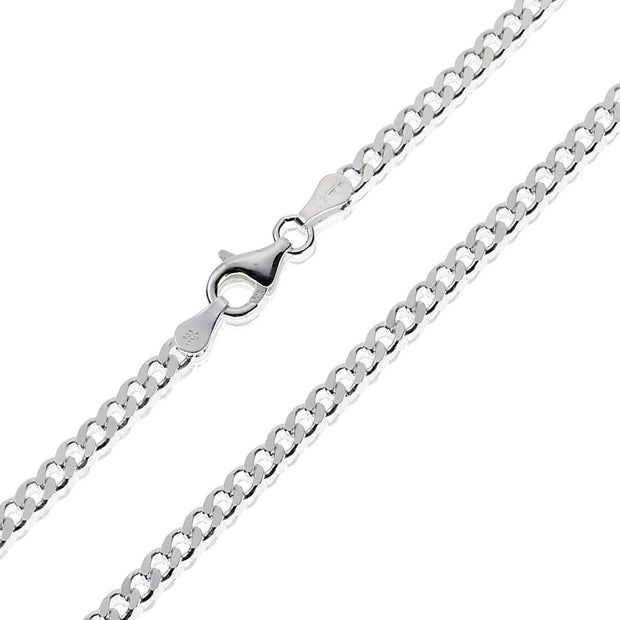 Sterling 925 Silver Cuban Link Chain - 24 inches, 5 mm