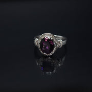 sterling 925 silver ring purple ring for girls