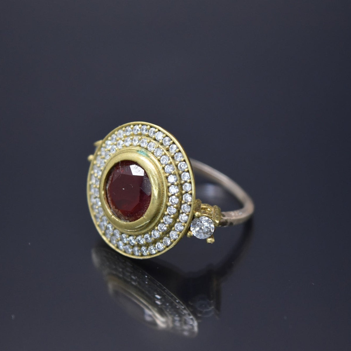 Sterling Silver Turkish Ring in Red Stone